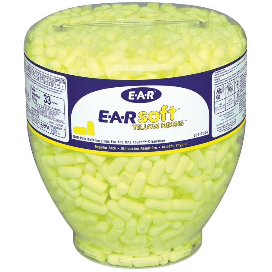 3M EARPLUGS 391-1004 UNCORDED YL REGULAR SIZE