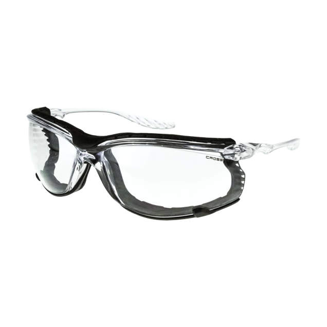 Crossfire 24Seven® Foam Lined Safety Eyewear - Crystal Clear Frame - Clear Anti-Fog Lens