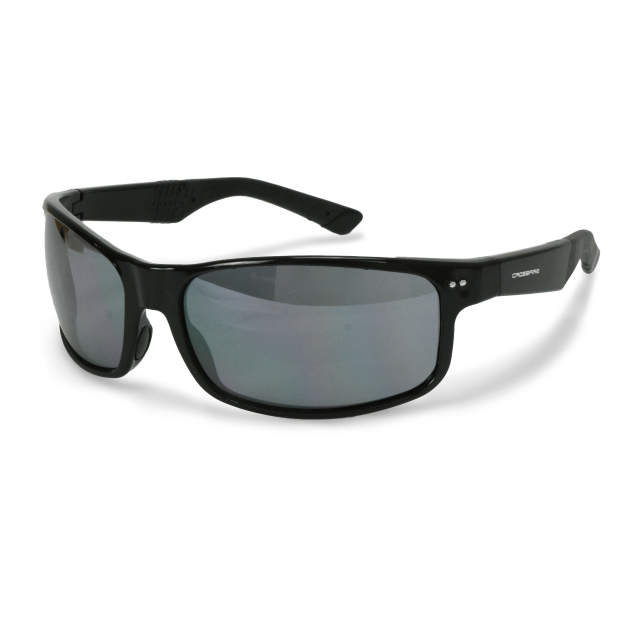 Crossfire CK7™ Premium Safety Eyewear - Shiny Black Frame - Silver Mirror Lens
