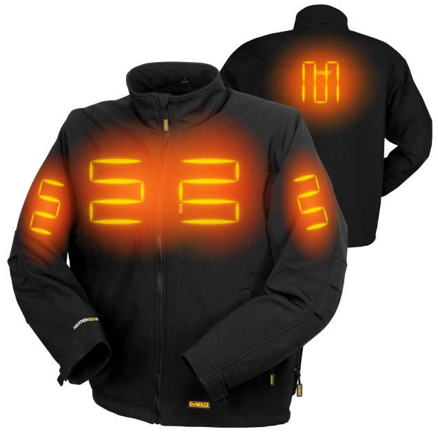 DEWALT DCHJ060AB Men's Heated Soft Shell Jacket without Battery - Black - Size L