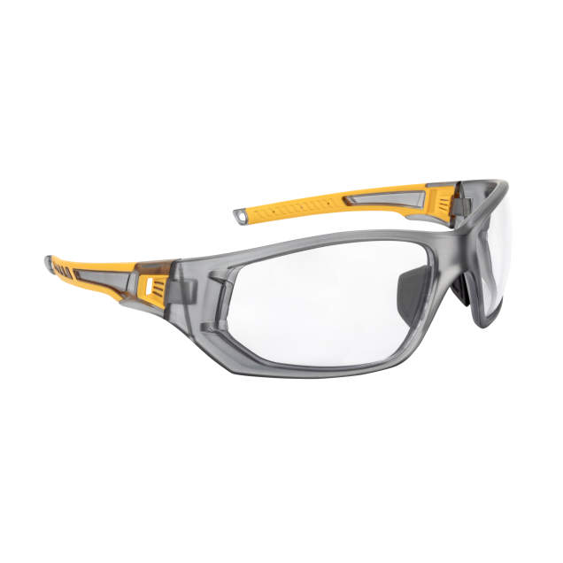 DEWALT DPG112 Miter® Protective Eyewear - Gray/Yellow Frame, Clear Lens