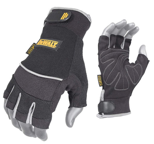 DEWALT DPG230 Synthetic Leather Technician's Fingerless Glove - Size M
