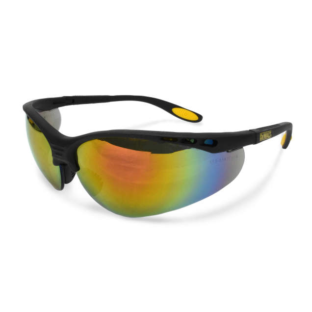 DEWALT DPG58 Reinforcer™ Protective Eyewear - Black Frame - Fire Mirror Lens