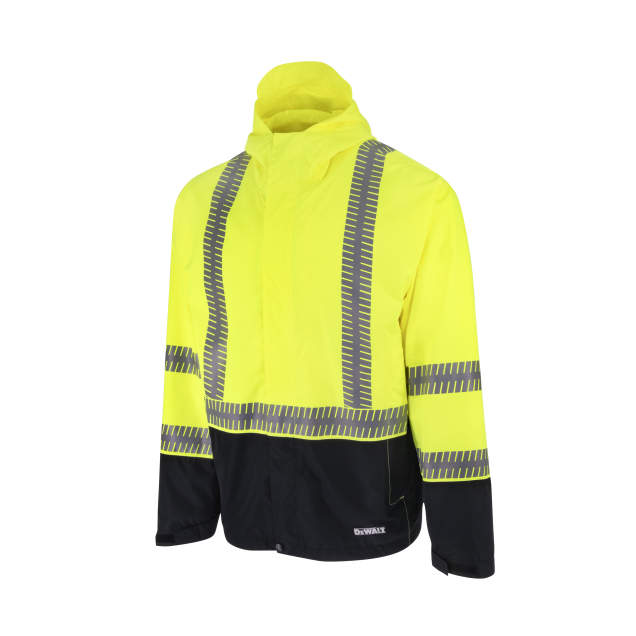 DEWALT DRW21 Class 3 Ripstop Wind and Rain Jacket - Hi-Vis Green - Size S