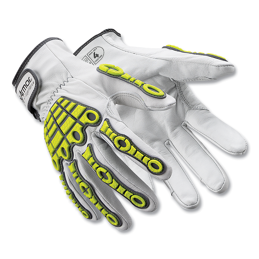 HexArmor 4080 CHROME SERIES LEATHER WITH IMPACT SIZE M