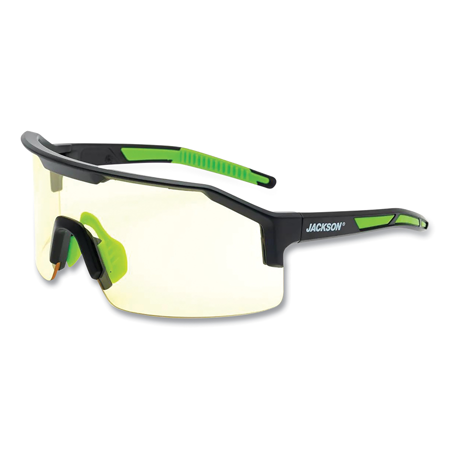 Jackson Safety SAFETY GLASSES - BLACK FRAME - AMBER ANTI-FOG LE