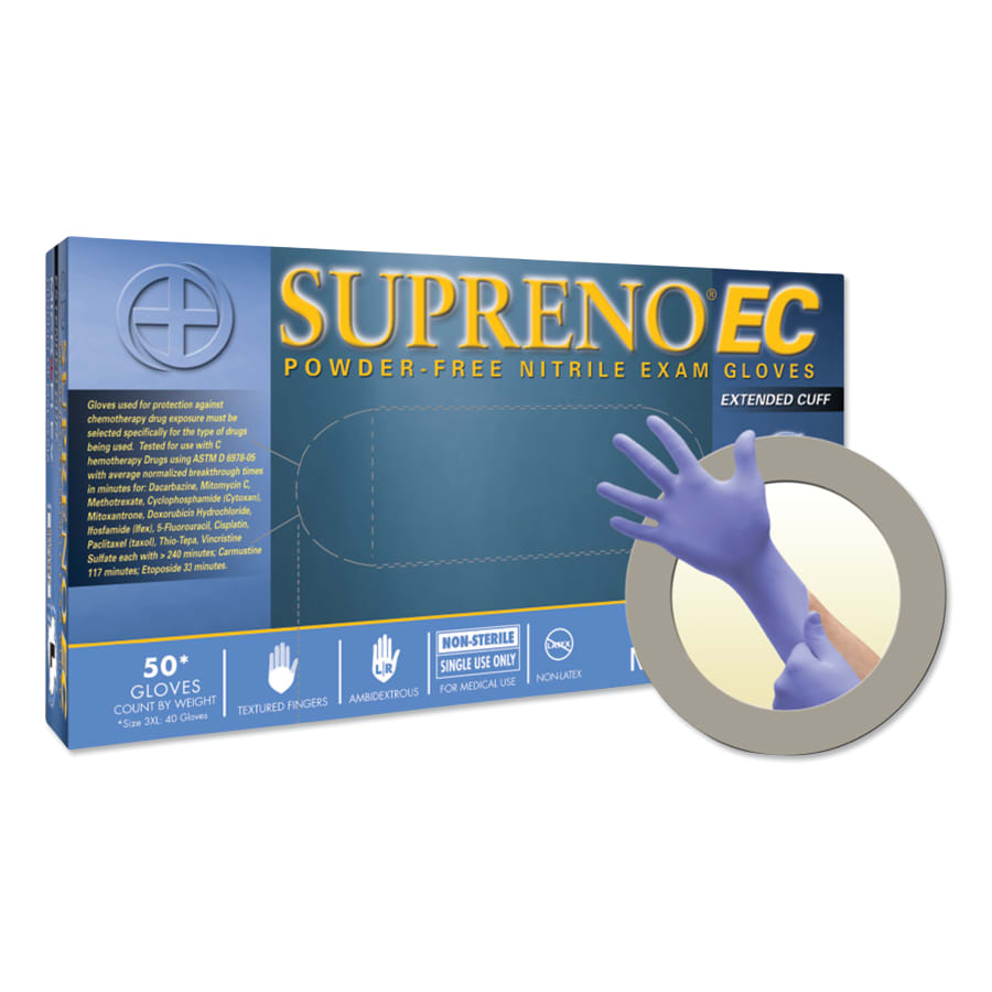 MICROFLEX SUPRENO EC PF NITRILE EXAM SMALL