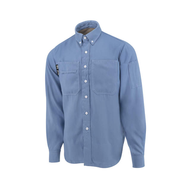 Neese VTS5VSH Tecasafe® One 5.7 oz Vented FR Shirt - Light Blue - Size 2X