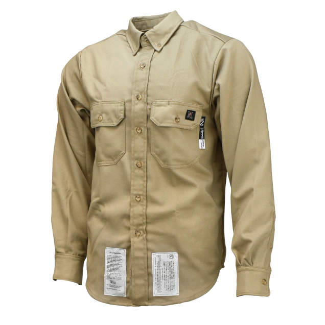 Neese VU7SH 7 oz Ultra-Soft FR Shirt (CAT 2) - Khaki - Size 4X
