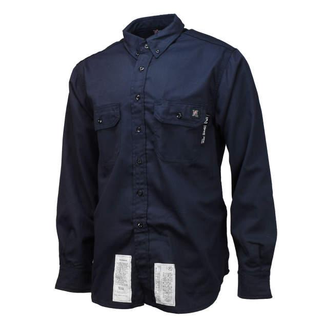 Neese VU7SH 7 oz Ultra-Soft FR Shirt (CAT 2) - Navy - Size L