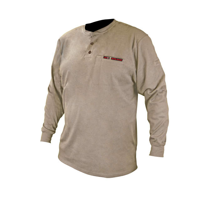 Radians FRS-002 VolCore® Long Sleeve Cotton Henley FR Shirt - Khaki - Size 3X