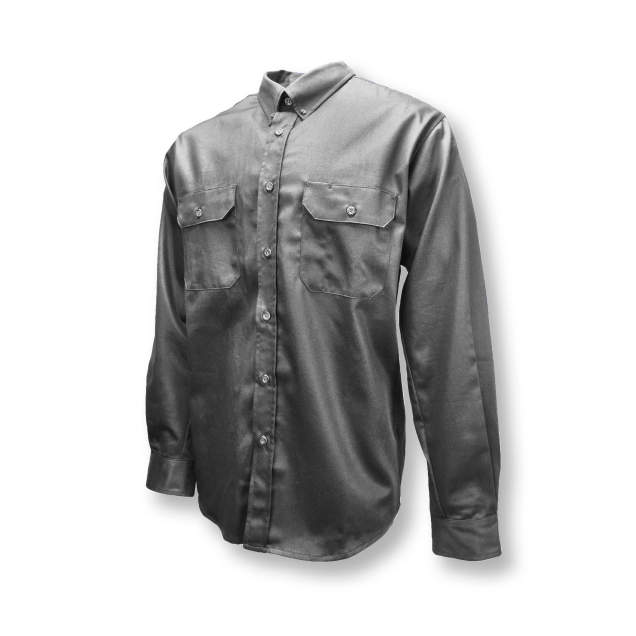 Radians FRS-003 VolCore® Long Sleeve Cotton Button Down FR Shirt - Gray - Size 3XT