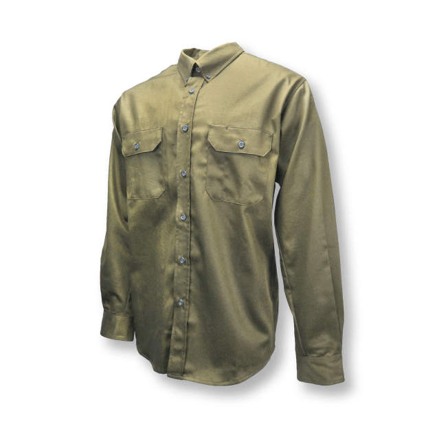 Radians FRS-003 VolCore® Long Sleeve Cotton Button Down FR Shirt - KH - Size 4X