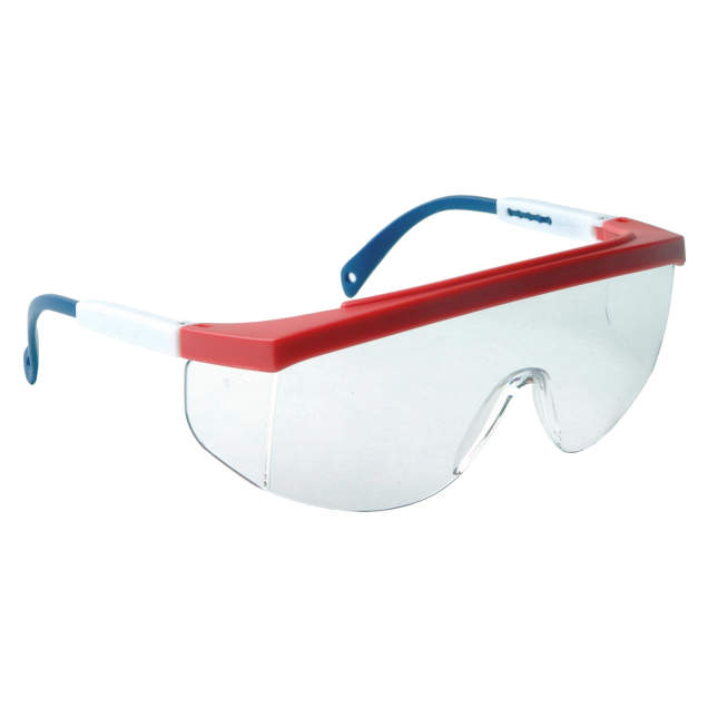 Radians Galaxy™ Safety Eyewear - Red/White/Blue Frame - Clear Lens