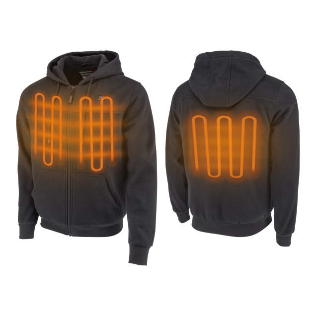 Radians RHG-H300 Men's Heated Hoodie Kit with Battery - Gray - Size L