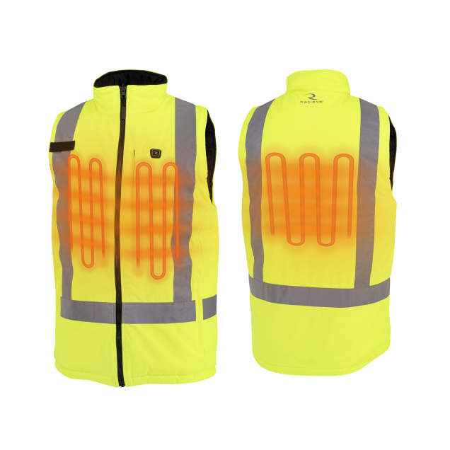 Radians RHG-SV12 Class 2 Reversible Heated Vest - Hi-Vis Green - Size M