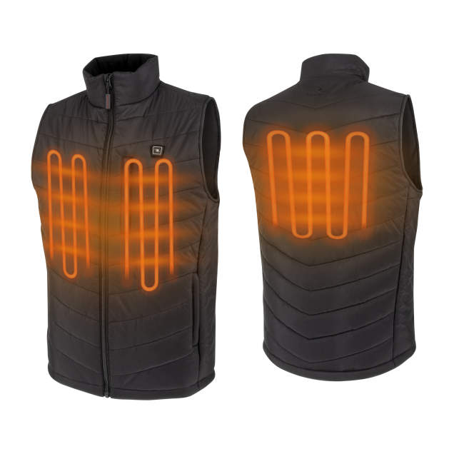 Radians RHG-V200 Men's Heated Puffer Vest Kit with Battery - Black - Size M