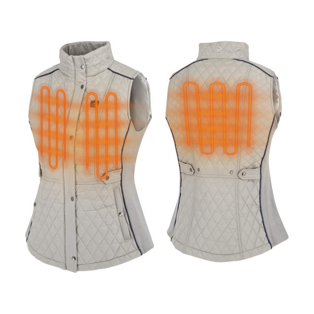 Radians RHG-V202 Women's Quilted Heated Vest - Gray - Size M