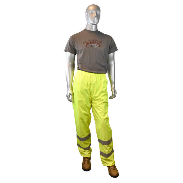 Radians RW10-ES1Y Lightweight Rain Pants - Hi-Vis Green - Size M