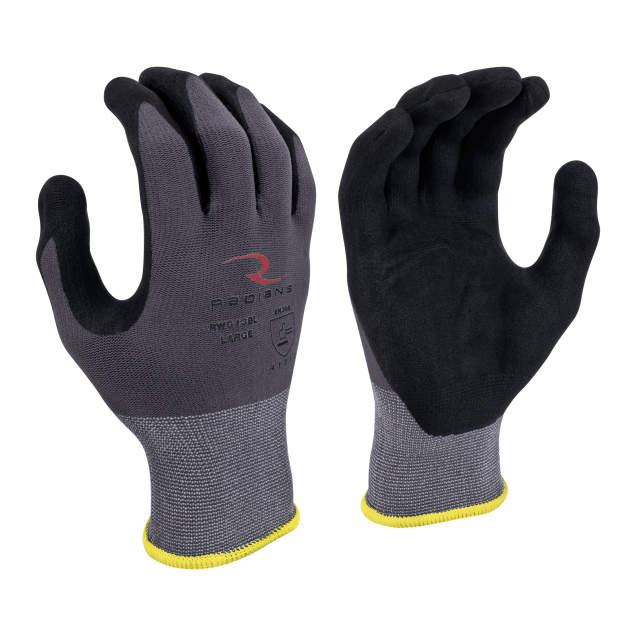 Radians RWG13B Nylon Shell with Foam Nitrile Palm Dip - Size 2X