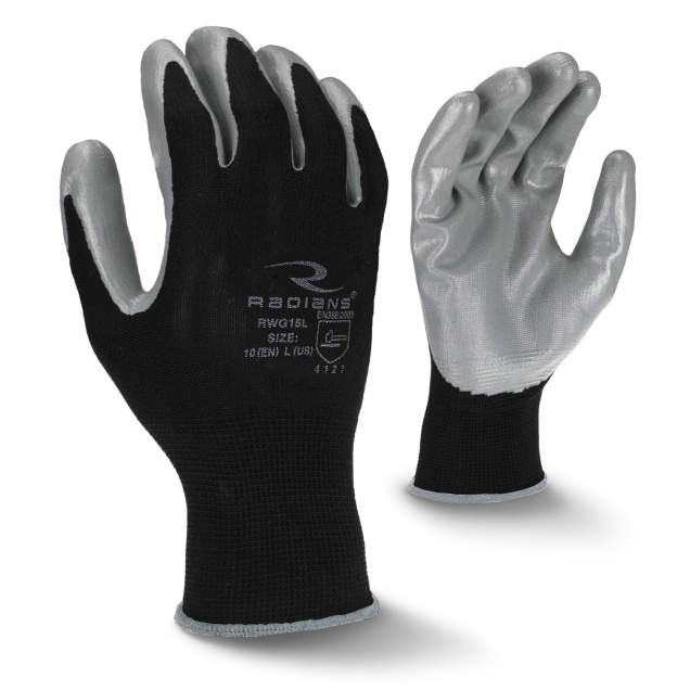 Radians RWG15 Smooth Nitrile Palm Coated Glove - Size XS