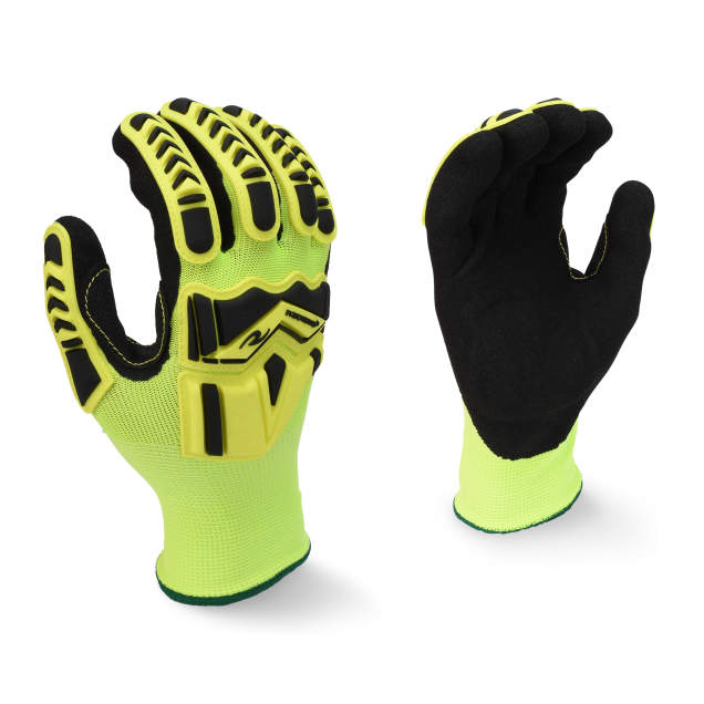 Radians RWG23 High Visibility Work Glove with TPR and Padded Palm - Size L