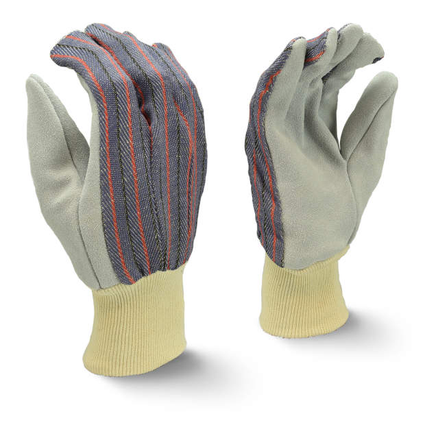 Radians RWG3010 Economy Shoulder Gray Split Cowhide Leather Glove - Size L
