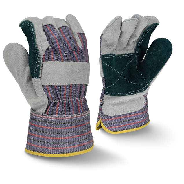 Radians RWG3200JP Regular Shoulder Gray Split Cowhide Leather Glove - Size XL