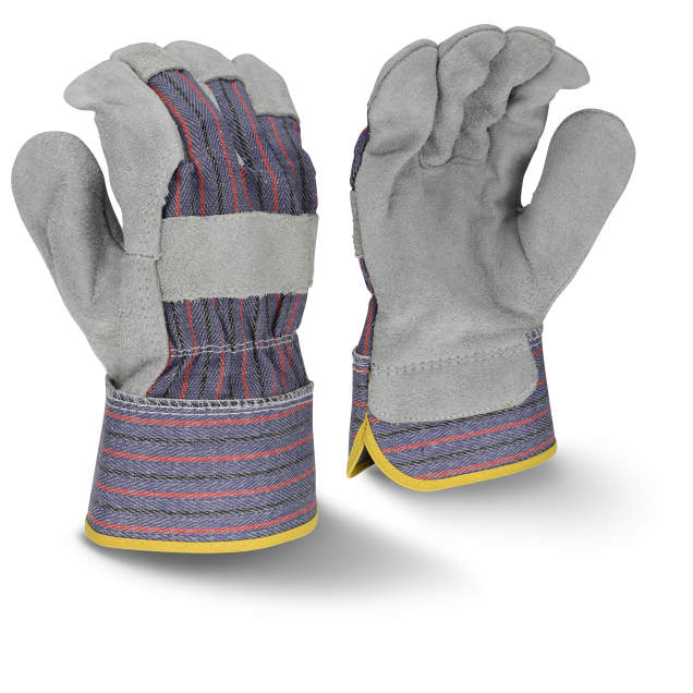 Radians RWG3200 Regular Shoulder Gray Split Cowhide Leather Glove - Size S