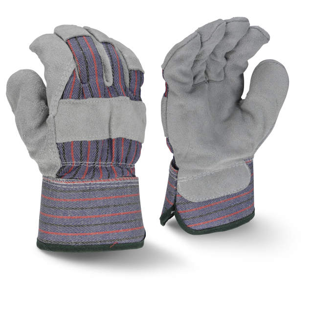 Radians RWG3205 Fleece Lined Regular Shoulder Gray Split Cowhide Leather Glove - Size L