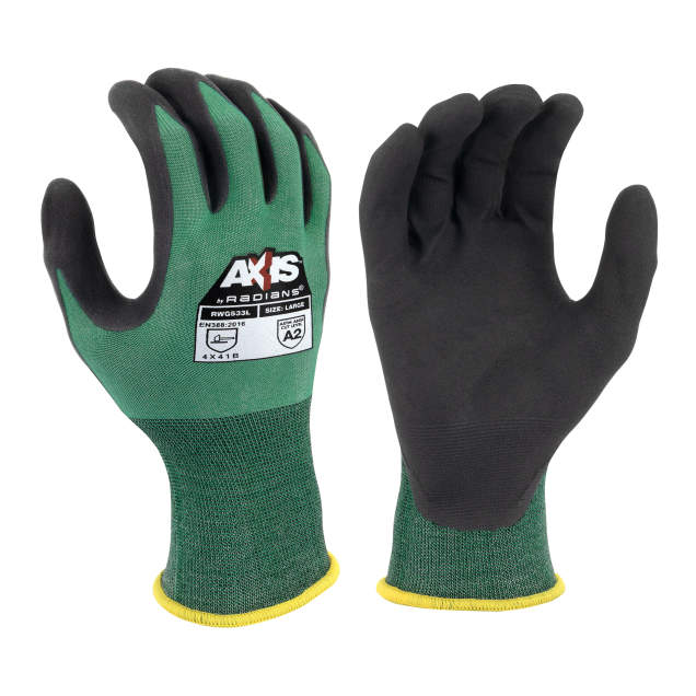 Radians RWG533 AXIS™ Cut Protection Level A2 Foam Nitrile Coated Glove - Size XL