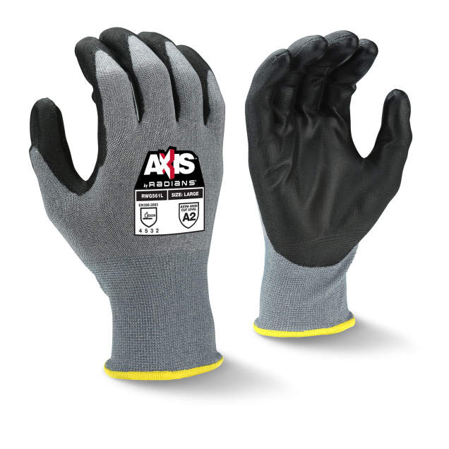 Radians RWG561 AXIS™ Cut Protection Level A2 PU Coated Glove - Size XS