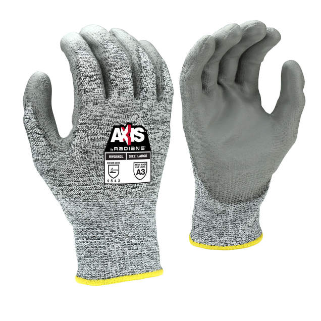 Radians RWG562 AXIS™ Cut Protection Level A3 PU Coated Glove - Size L