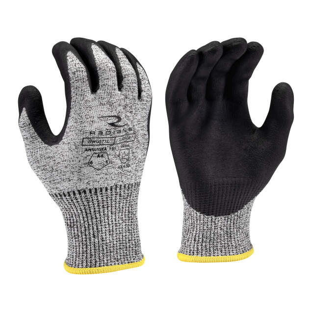 Radians RWG571 Cut Level A4 HPPE/Polyester, Foam Nitrile Palm Dip Glove - Size XS