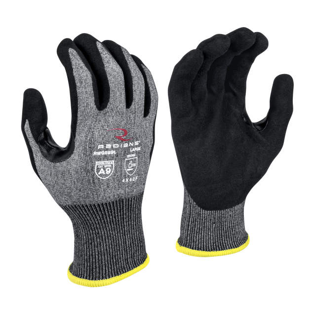 Radians RWG589 Cut Protection Level A9 Sandy Foam Nitrile Coated Glove - Size S