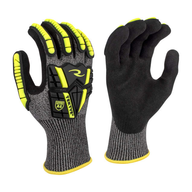 Radians RWG723 TEKTYE® A6 Nitrile Dip with TPR Cut Protective Work Glove - Size S