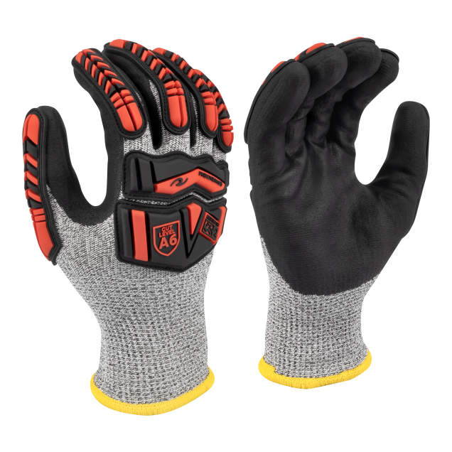 Radians RWG816 Acrylic Lined HPPE Shell with TPR and Nitrile Palm A6 Cut Protective Glove - Size 2X