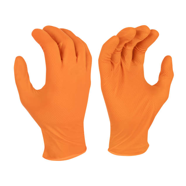 Radians RWG9608 8 Mil Nitrile Diamond Grip Disposable Industrial Grade Glove - Size M