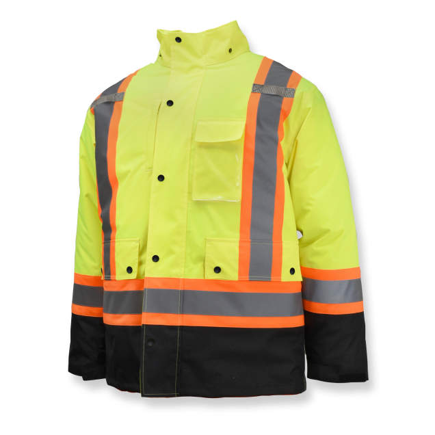 Radians SJ610B Weatherproof Parka with Zip-Out Reversible Bomber Jacket - Green - Size XL