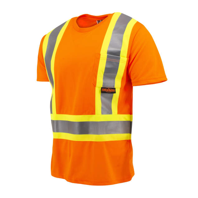 Radians ST11X Class 2 Short Sleeve Safety T-Shirt X-Back - Hi Vis Orange - Size XL