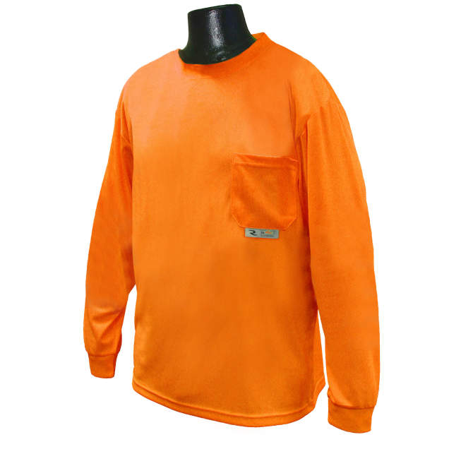 Radians ST21-N Non-Rated Long Sleeve T-Shirt with Max-Dri™ - Orange - Size L