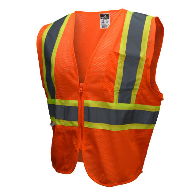 Radians SV22-2 Economy Type R Class 2 Mesh Safety Vest with Two-Tone Trim - Orange - Size M