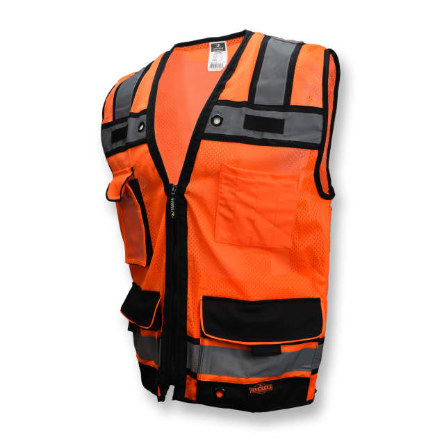 Radians SV65 Type R Class 2 Heavy Duty Mesh Surveyor with Zipper - Orange - Size M
