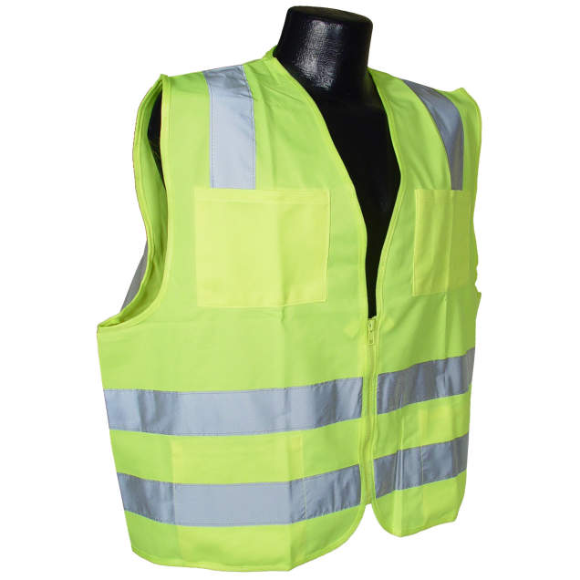 Radians SV8 Standard Type R Class 2 Solid Safety Vest - Green - Size L