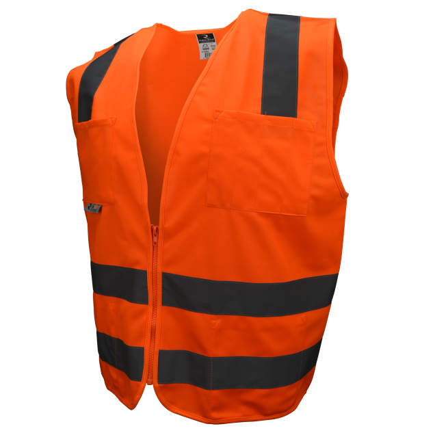 Radians SV8 Standard Type R Class 2 Solid Safety Vest - Orange - Size 2X