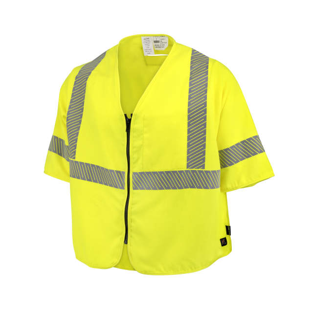 Radians Radians 5.7 oz Class 3 DH Air Vest with Segmented Reflective Tape - Hi-Vis Green - Size M