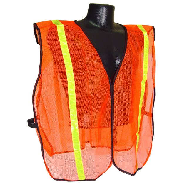 Radians Non Rated Mesh Safety Vest with 1"" Tape - Orange - Size 2X-5X