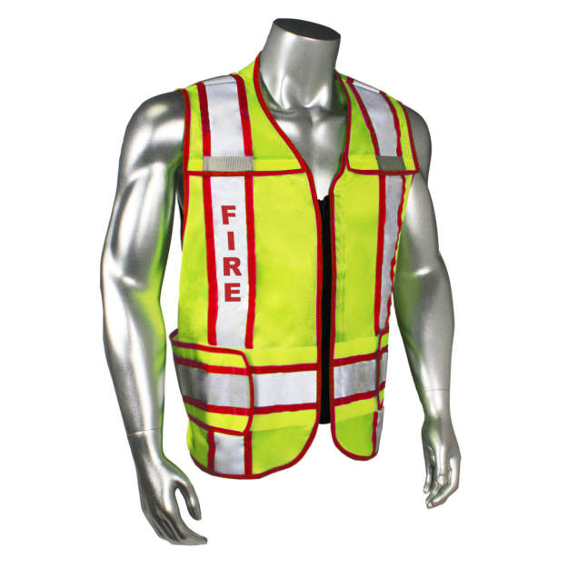 Radwear USA LHV-207-3G Safety Vest - Fire -Red Trim - Green - Size M-XL
