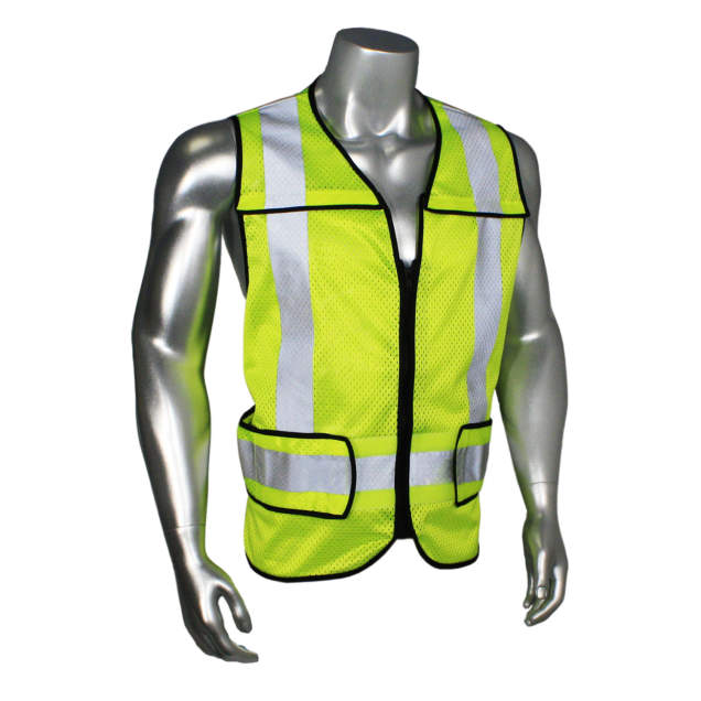 Radwear USA LHV-5-PC-ZR Class 2 Breakaway Vest - Sheriff - Black Trim - Green - Size M-XL
