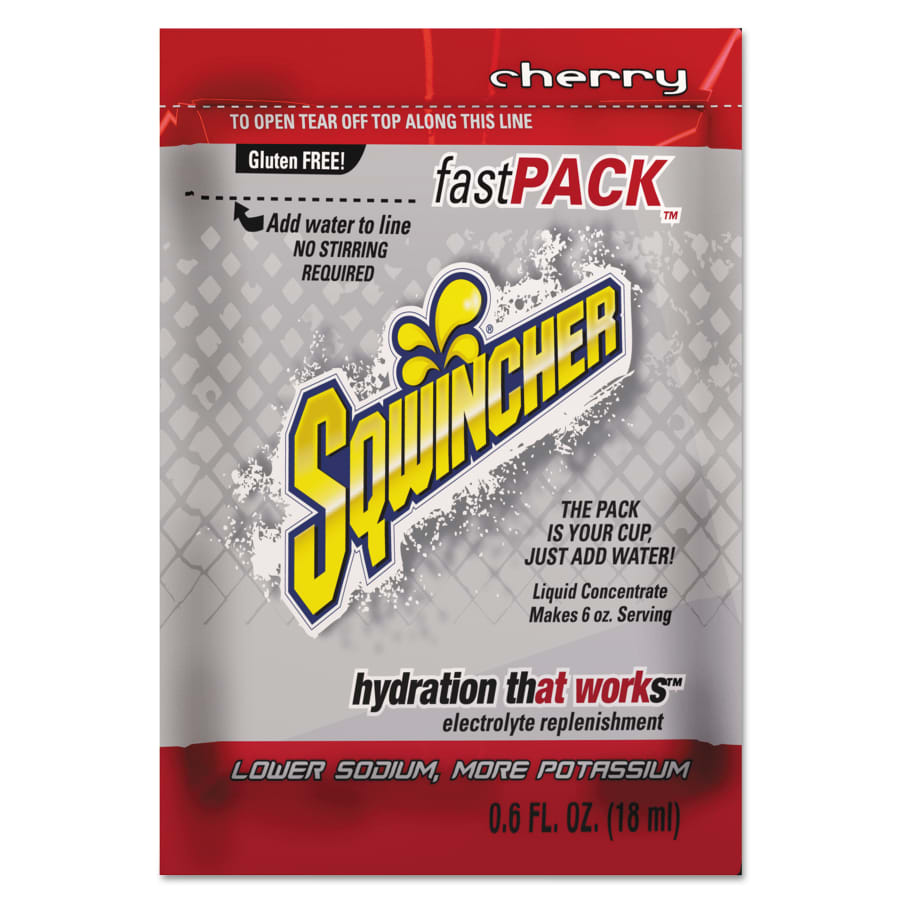 Sqwincher 6OZ FASTPACK CHERRY 4PKS/200CS